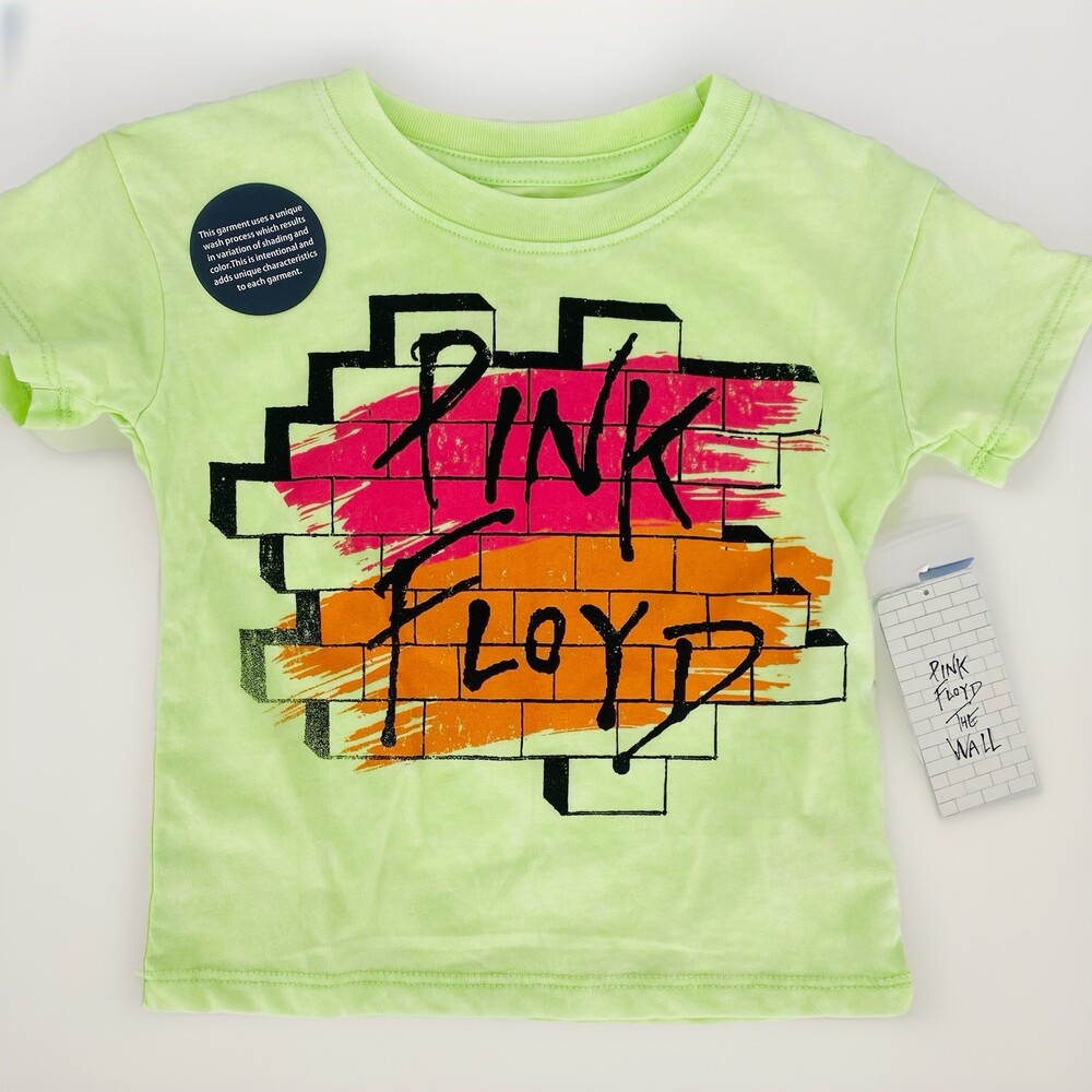 Pink Floyd The Wall Graphic Tee Toddler Baby Size 18 Mo Green Steezy Acid Wash